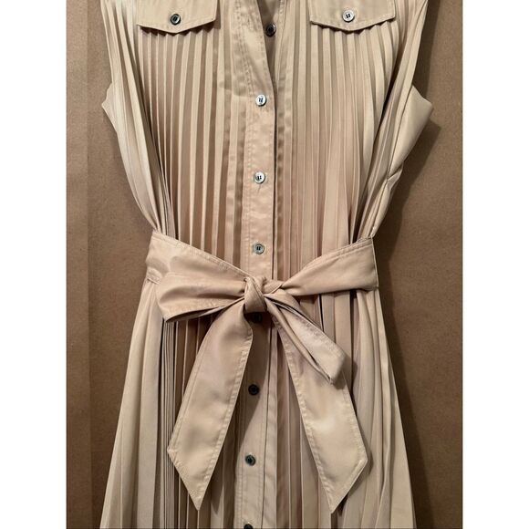 NWT Elle Tahari Pleated Midi Dress - Picture 2 of 12